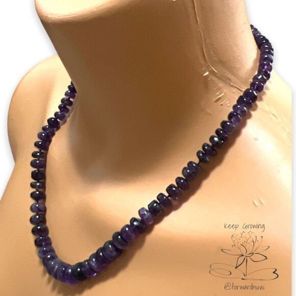 Natural Polished Amethyst - Graduated - Hand Tied - Picture 5 of 8